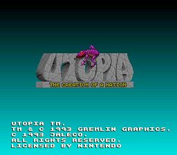 Utopia - The Creation of a Nation Title Screen